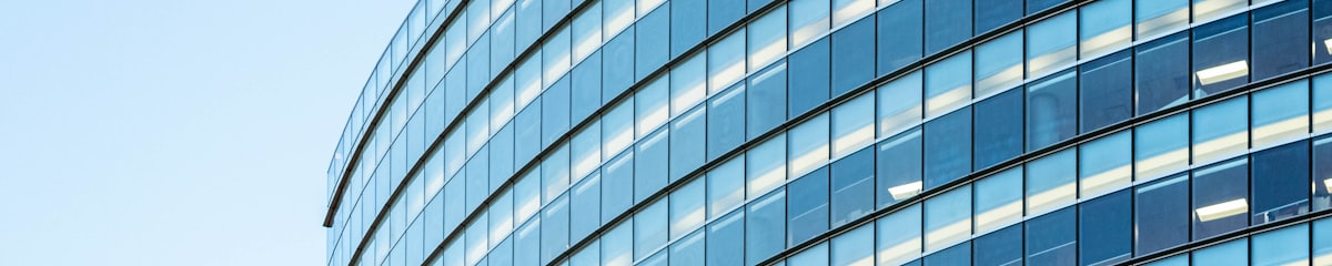 Modern glass commercial office building